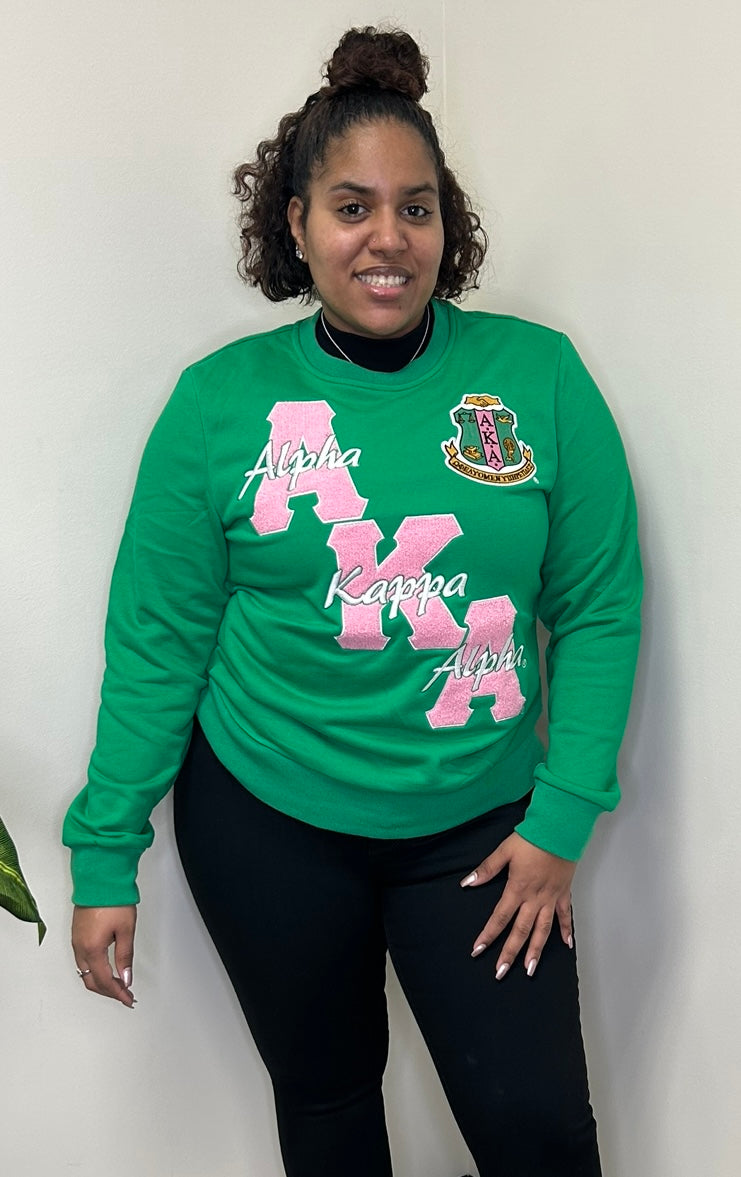 Chenille Sweatshirt Alpha Kappa Alpha