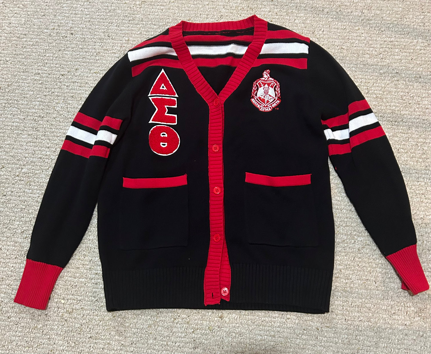 Delta Sigma Theta Striped Sleeve Cardigan