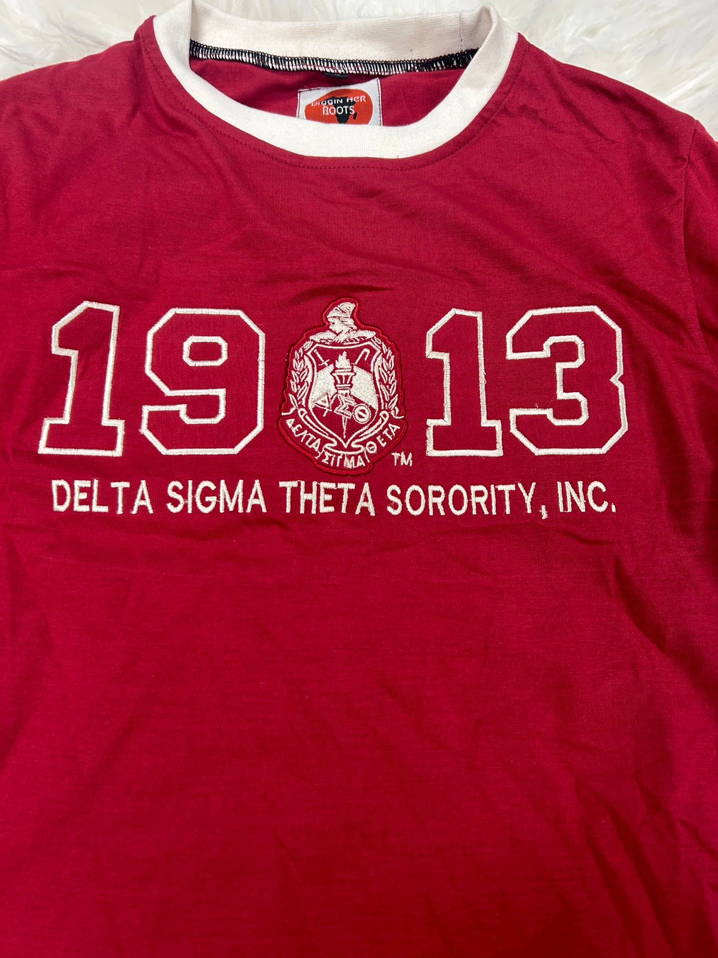 1913 Crimson and Cream-Crest DST premium T shirt