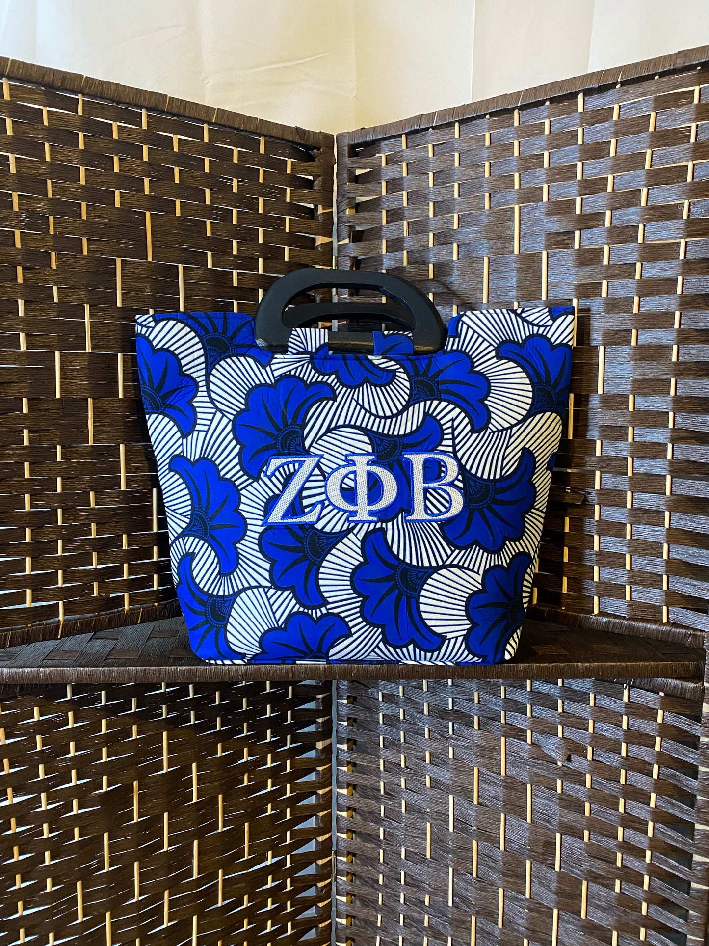 Zeta Phi Beta - authentic Ankara Tote Bag