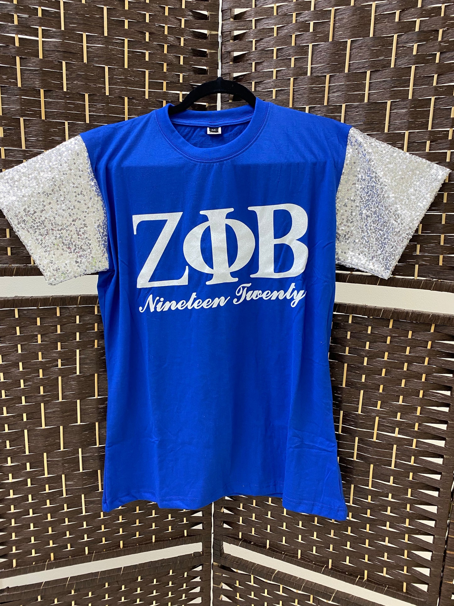 Zeta Phi Beta- Glitter Sleeve Shirt