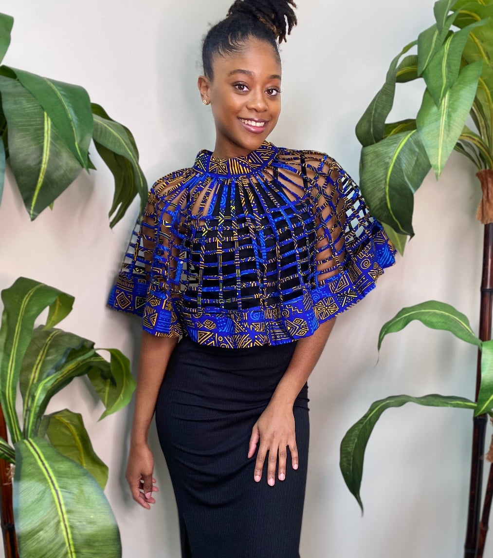 Ankara Multi Color Party Cape