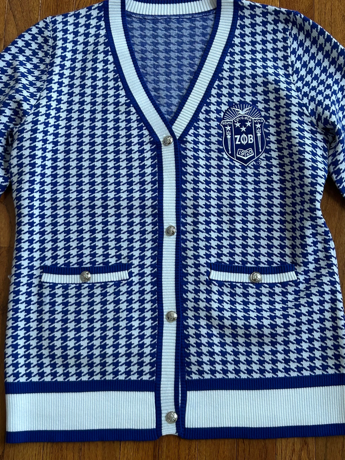 Zeta Phi Beta Houndstooth CardiganPre order