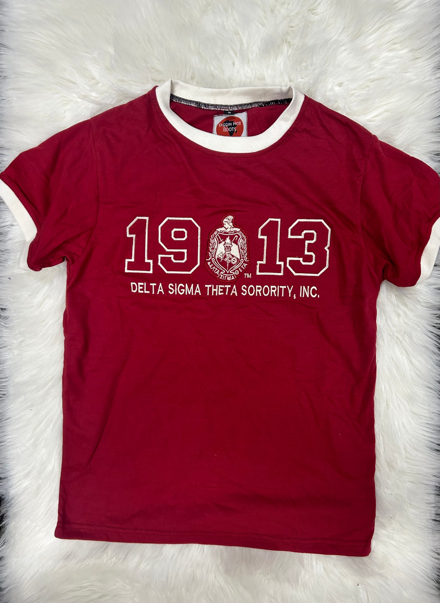1913 Crimson and Cream-Crest DST premium T shirt