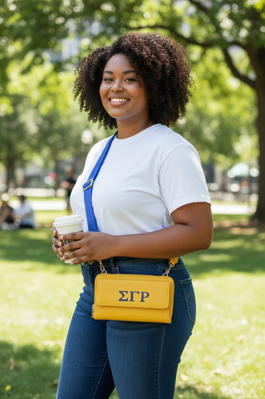 Sigma Gamma Rho (multiple compartment) crossbody
