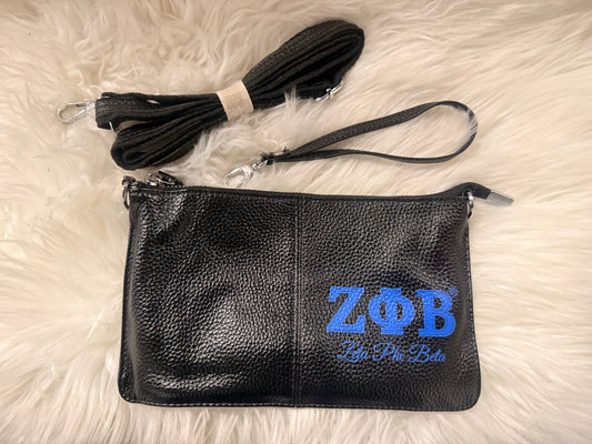 Zeta Phi Beta Black Crossbody / Wrislet