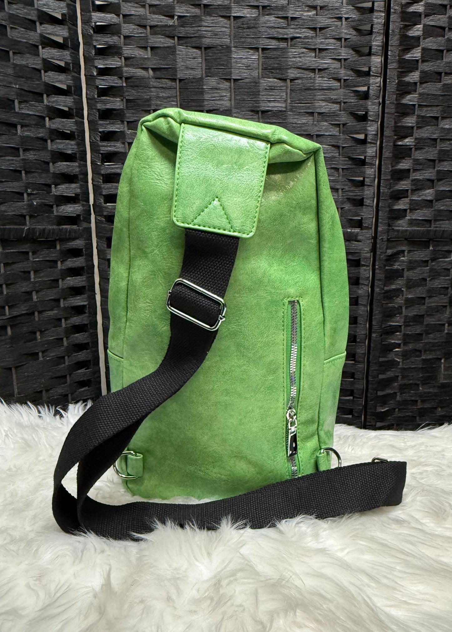 Greek Letter - Vegan Leather Sling Backpack