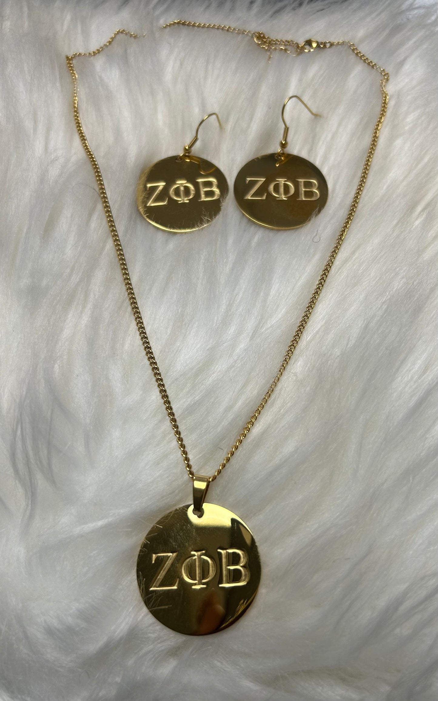 Zeta Phi Beta Necklace Set- GOLD ONLY