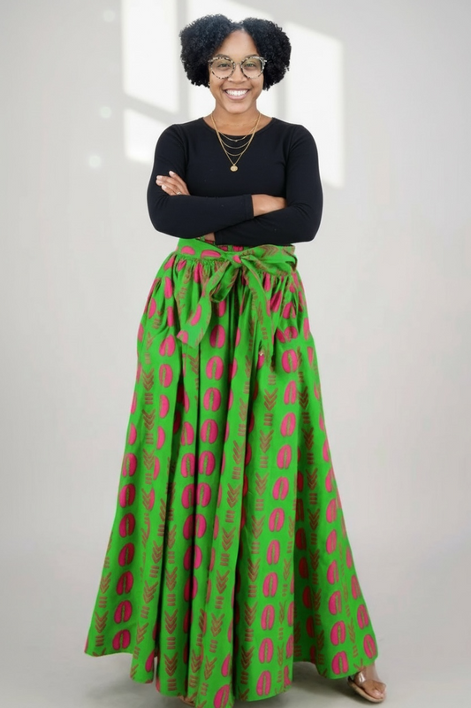 African Print Maxi Skirt