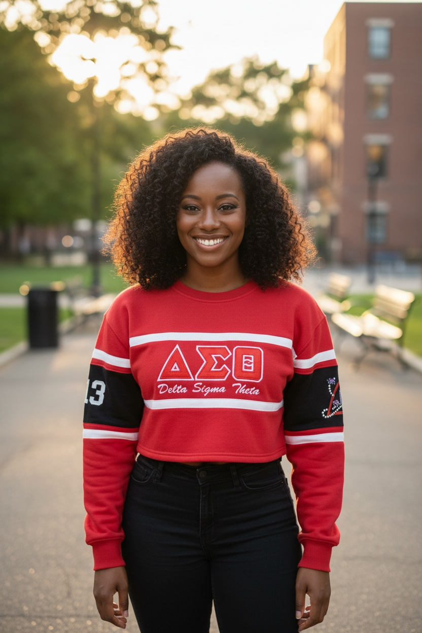 DST GREEK LETTER POCKETED SWEATSHIRT