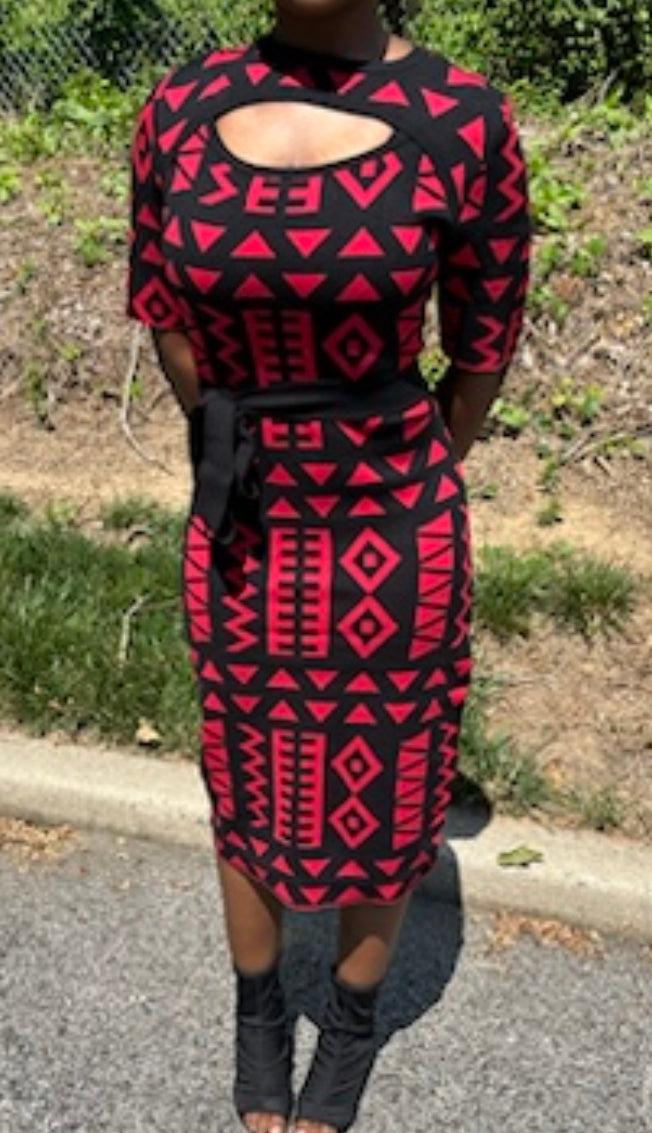 2.0 Ankara Style Knit Dress