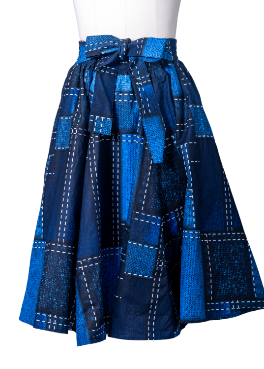 African Print Midi Skirt