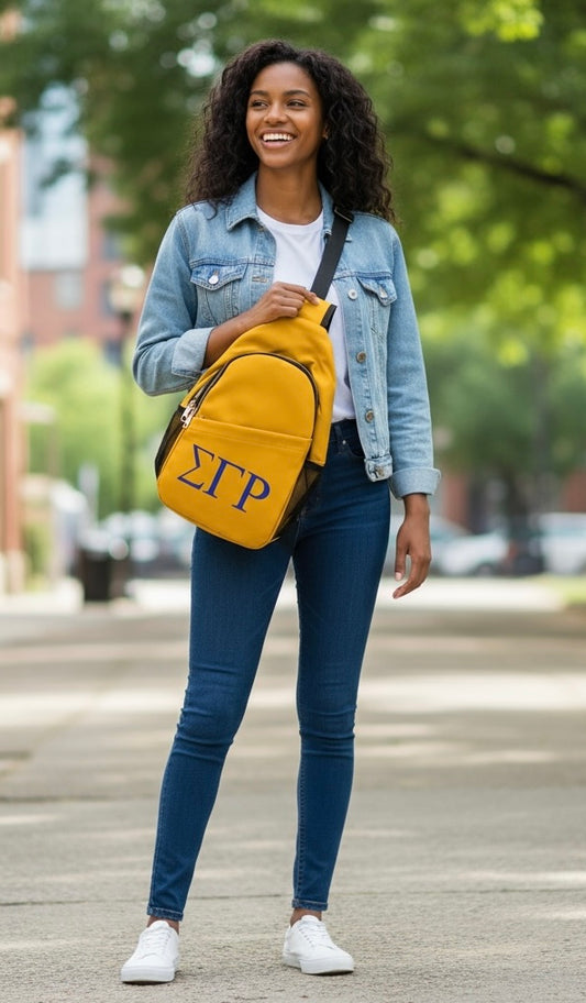 SGRHO Greek Letter Sling Backpack