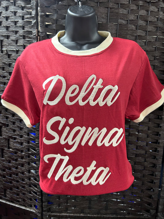 Delta Sigma Theta premium embroidered T shirt