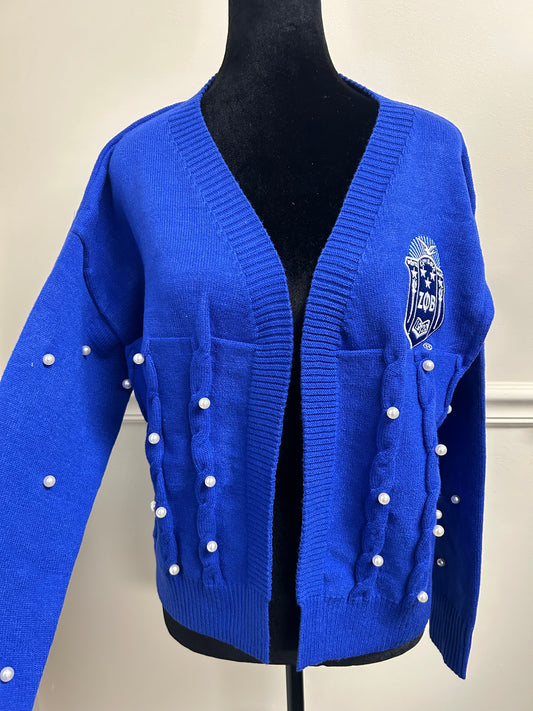 * NEW* Zeta Phi Beta Pearled Out Open Cardigan