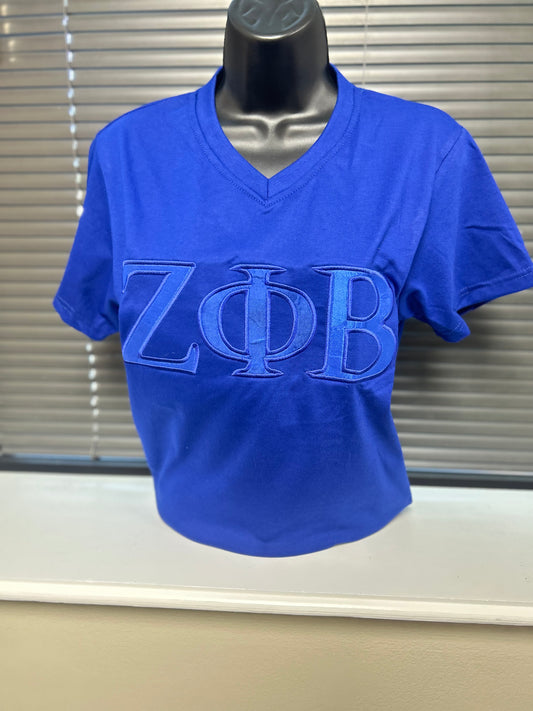Zeta Phi Beta - embroidered premium T shirt