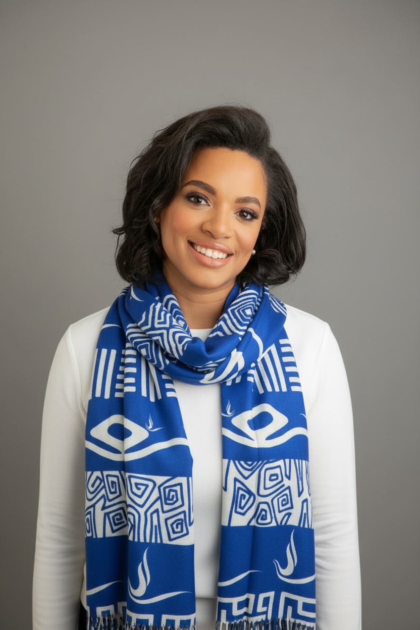 Zeta Phi Beta- inspired shawl