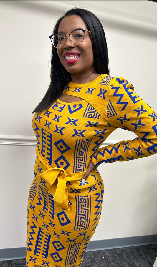 Ankara Style Knit Dress