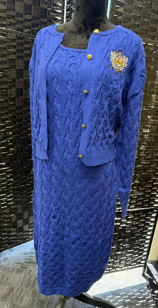 The Power Knit Dress SET- BLUE SGRHO- pre order