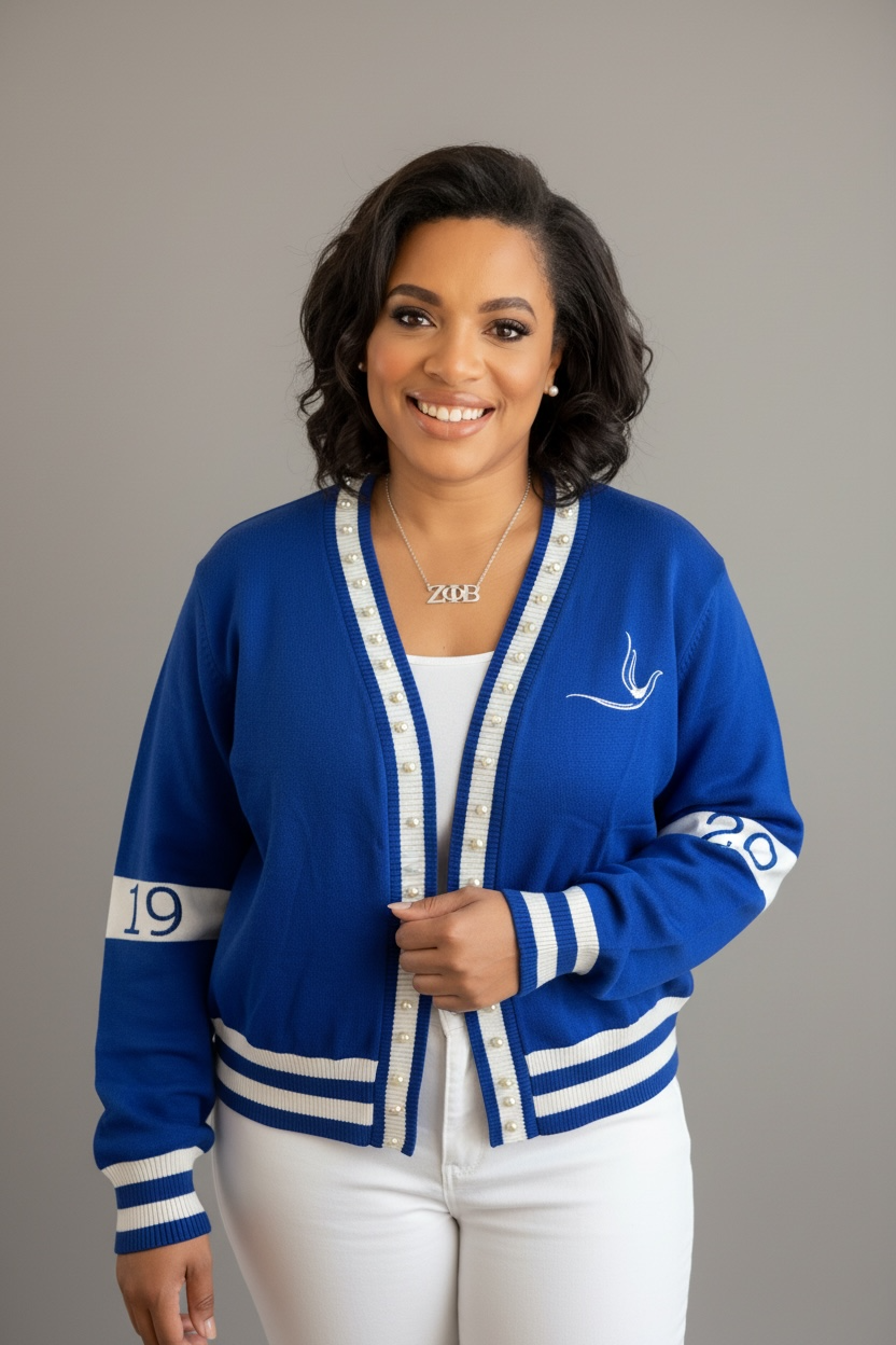 Zeta Phi Beta - Open Dove Cardigan