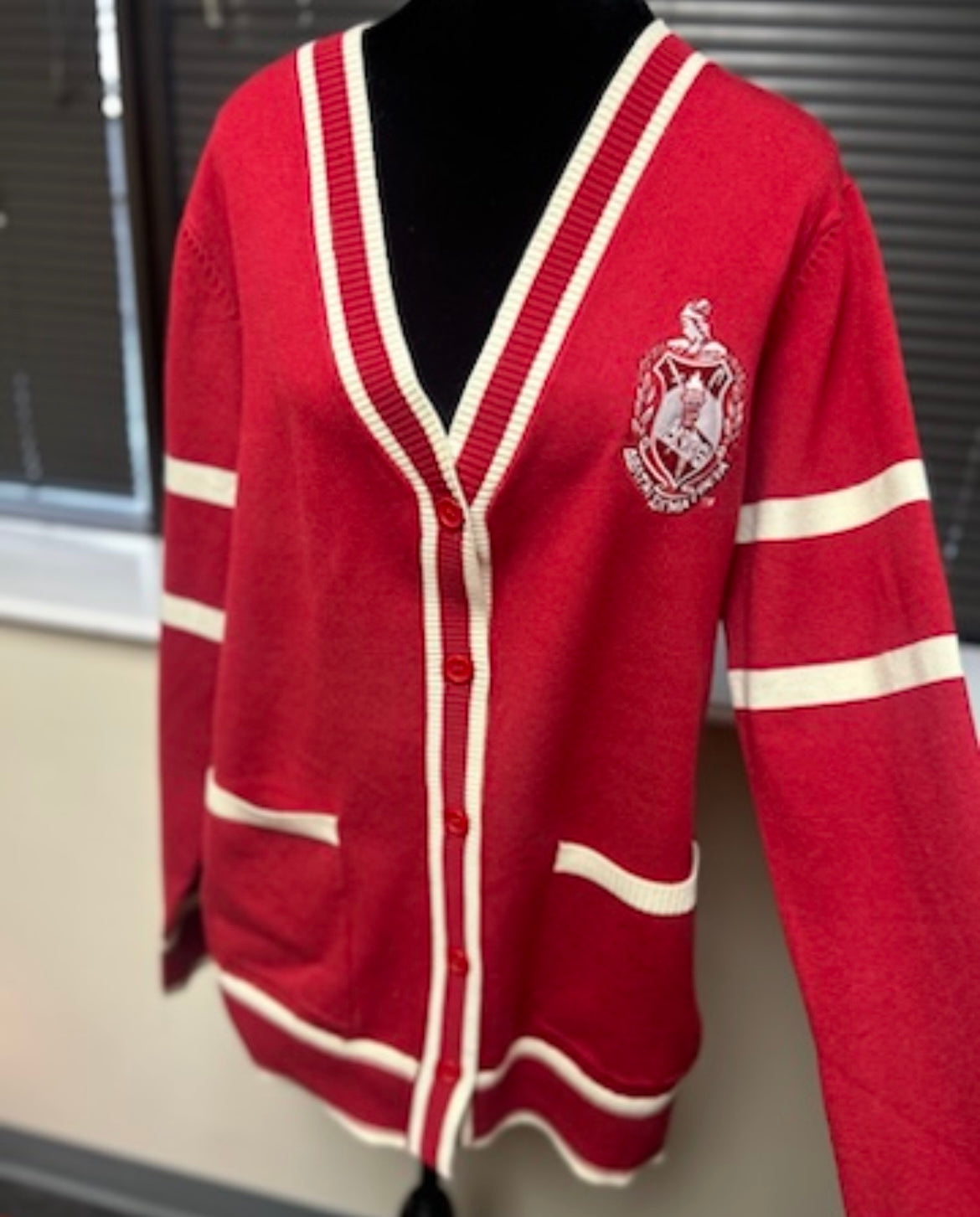 NEW DESIGN Delta Sigma Theta Striped Sleeve Cardigan