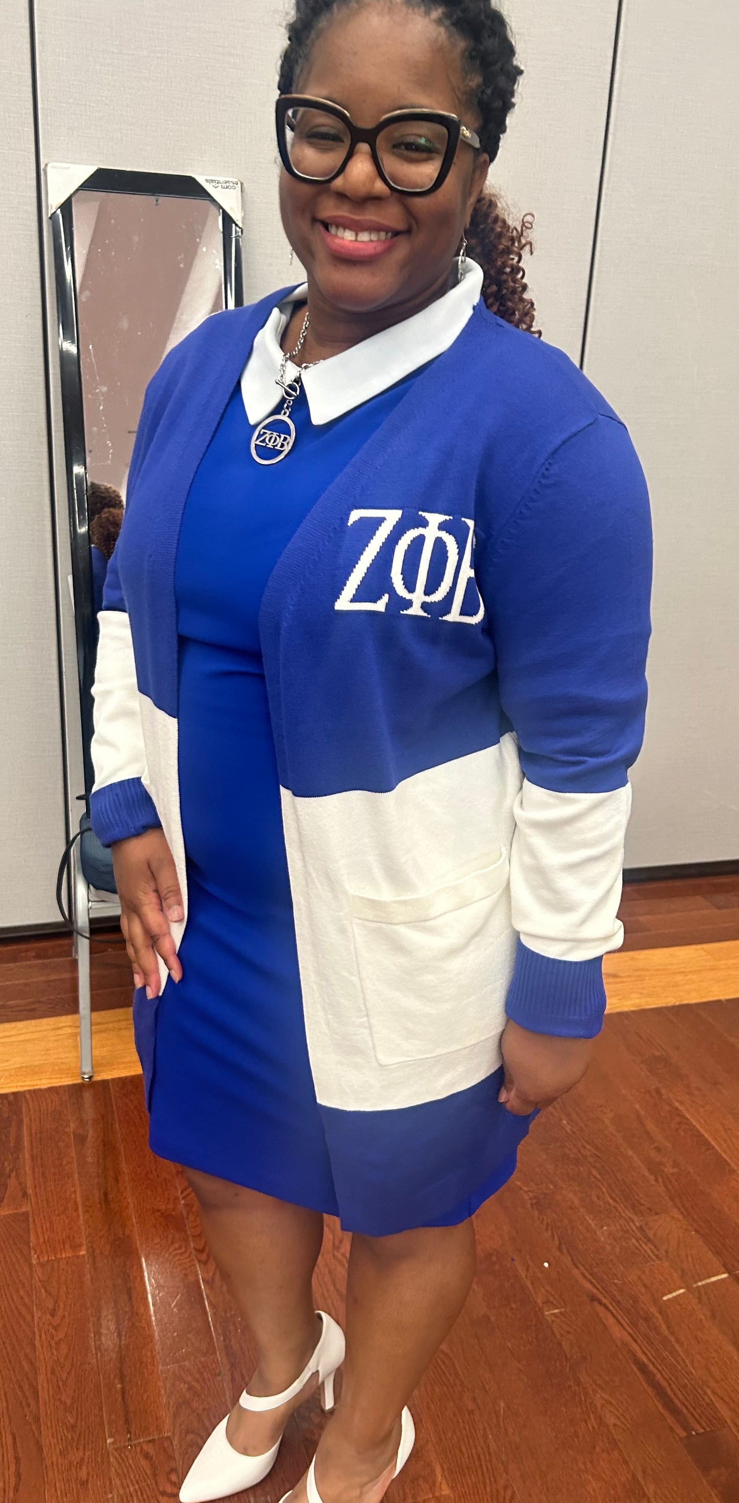 Zeta Phi Beta Colorblock Cardigan 2.0