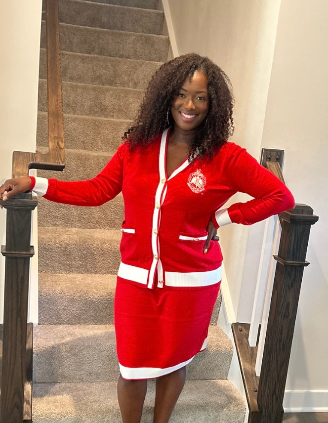 Delta Sigma Theta Cardigan Set