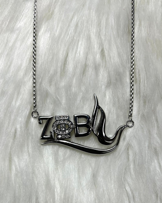 Zeta Phi Beta- Dove bling Necklace