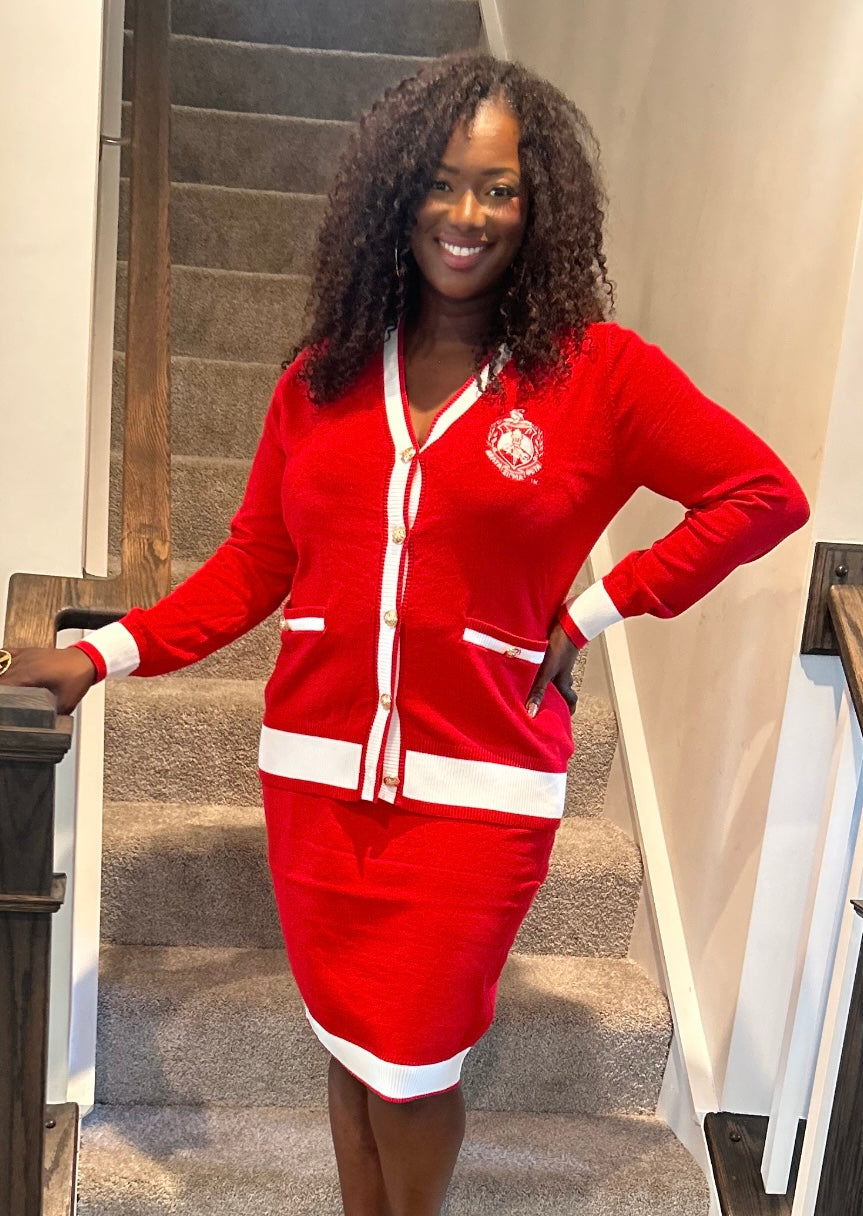 Delta Sigma Theta Cardigan Set