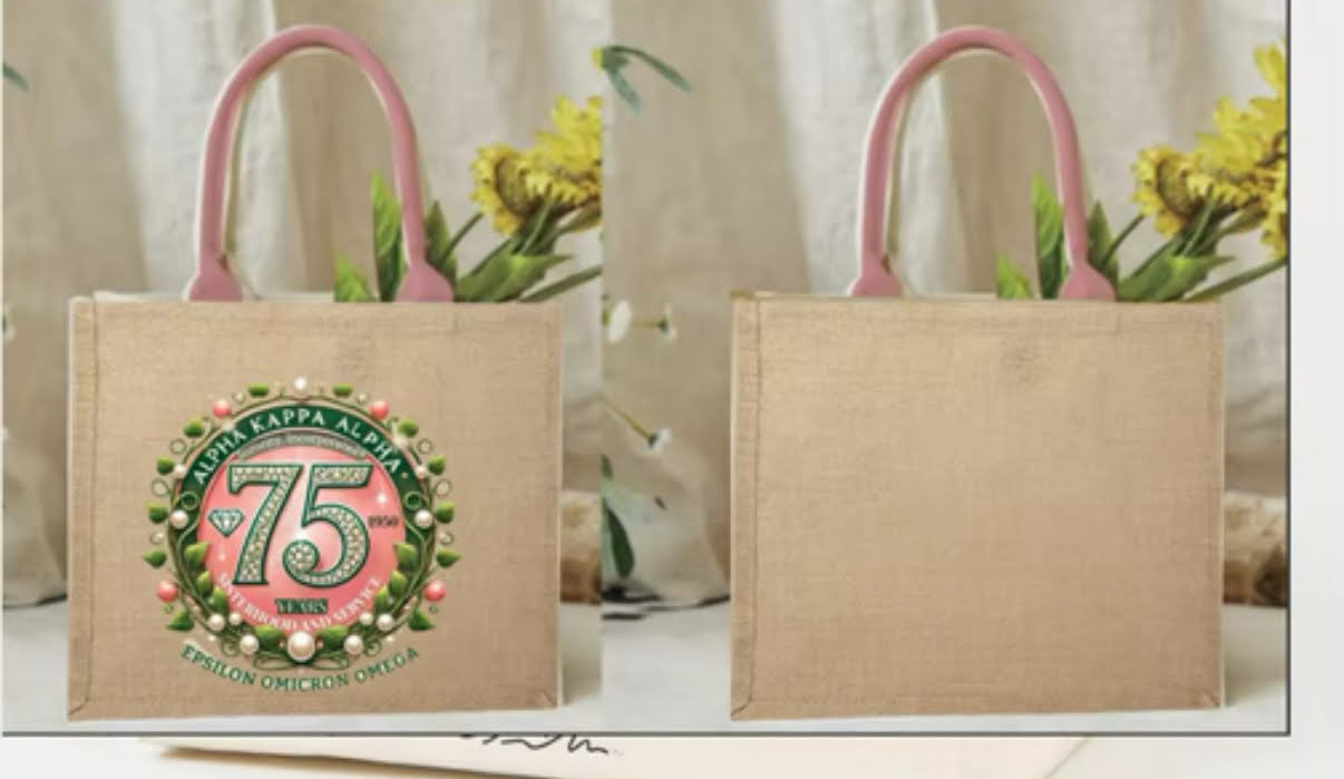 **CUSTOM- Epsilon Omicron Omega tote bag