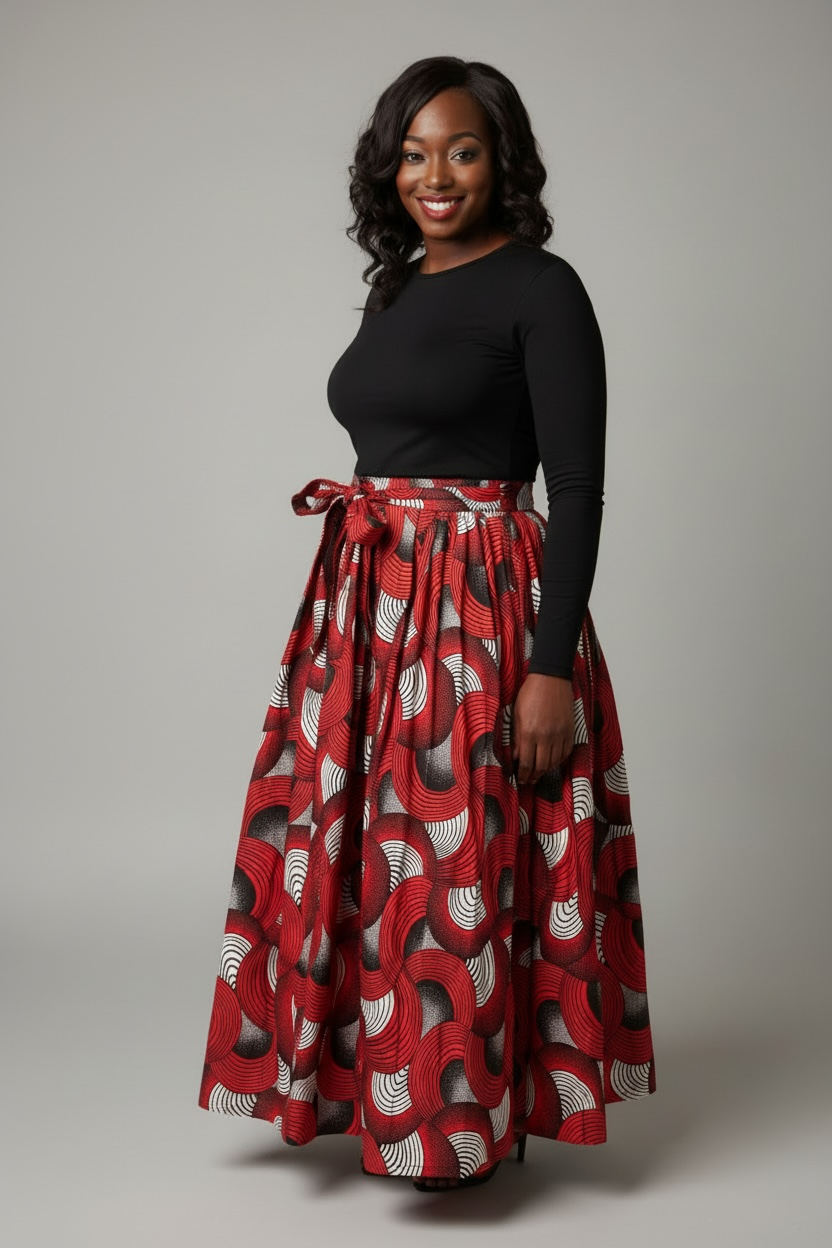 African Print Skirt (multiple lengths )