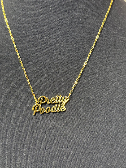 Pretty Poodle stainless steel necklace