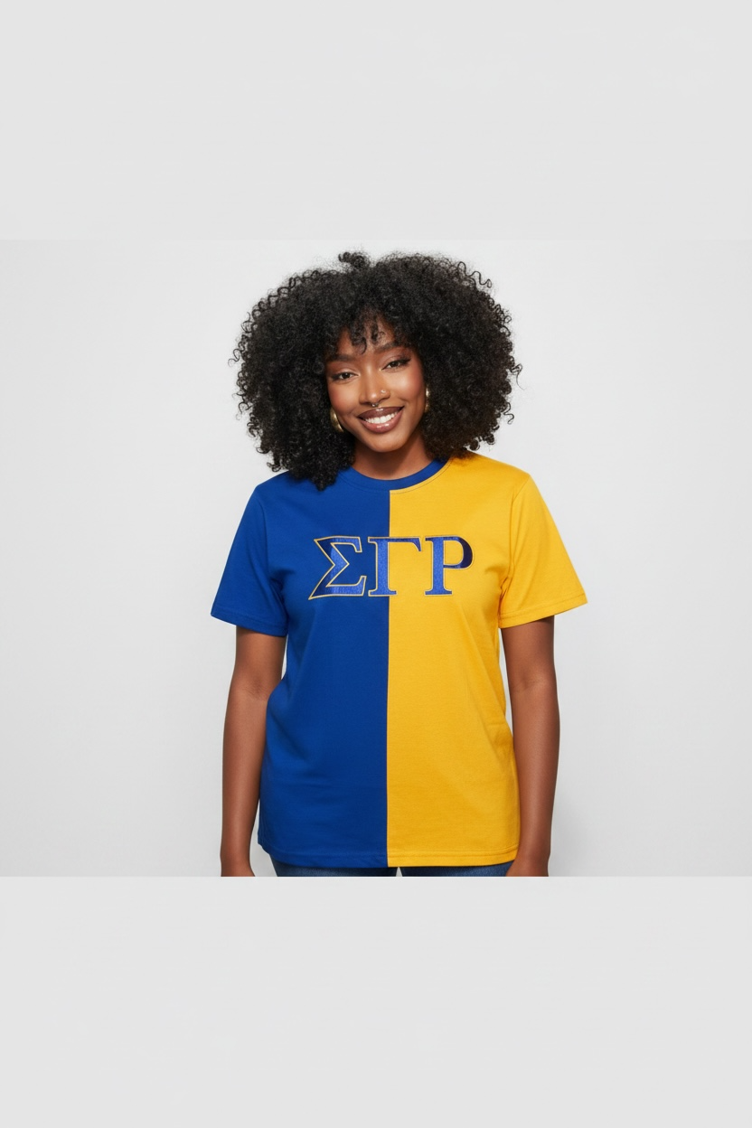 Sigma Gamma Rho Split Greek Letter - premium T shirt