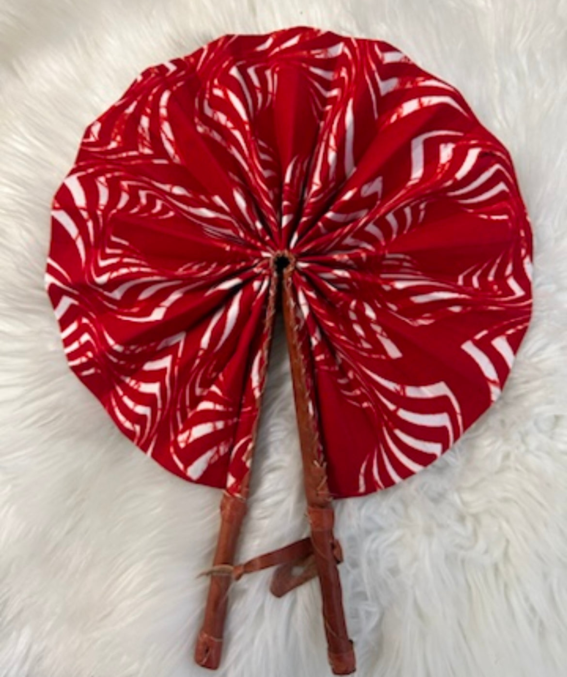 Ankara Leather Fan