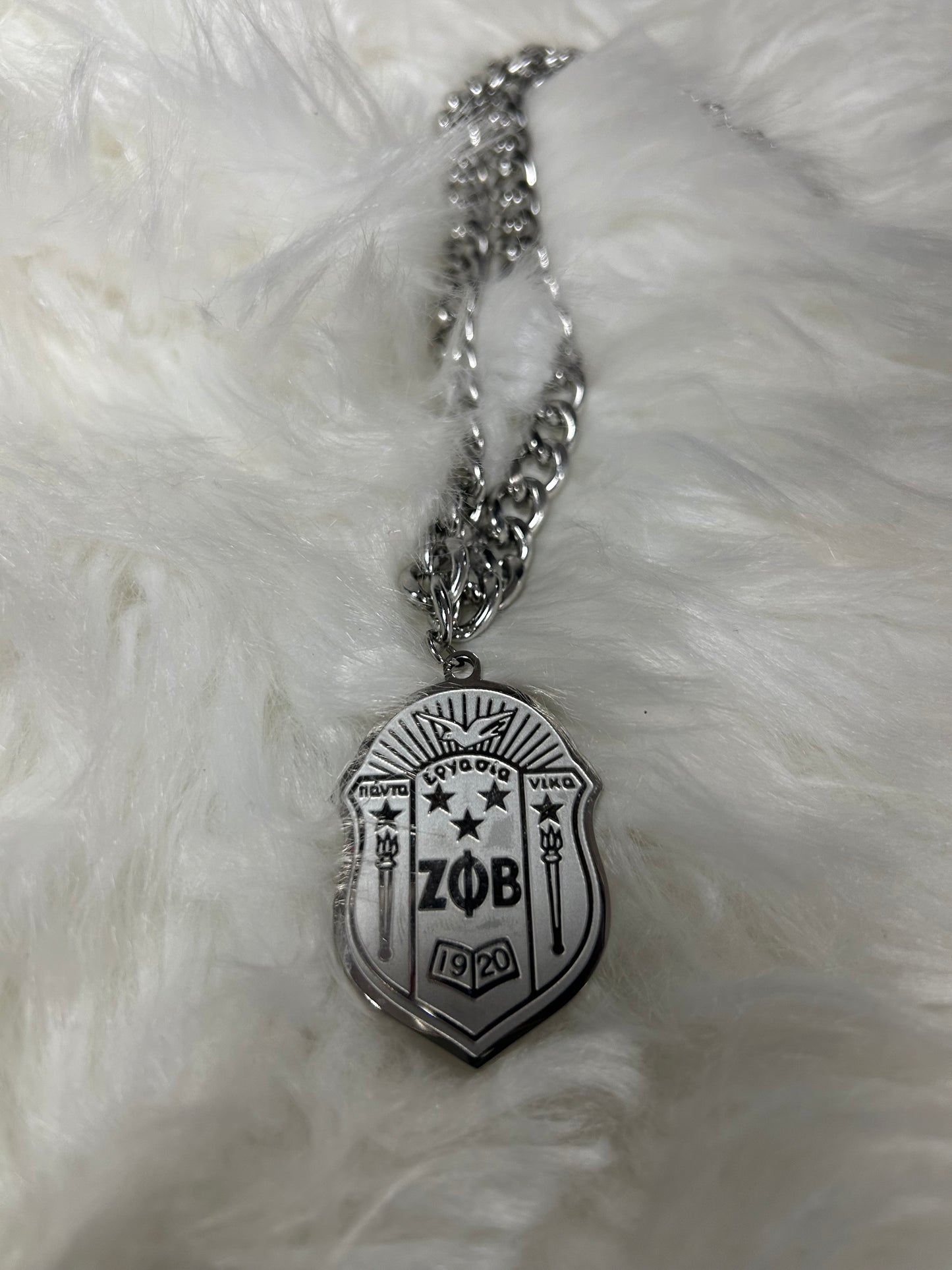 Zeta Phi Beta Crest Necklace