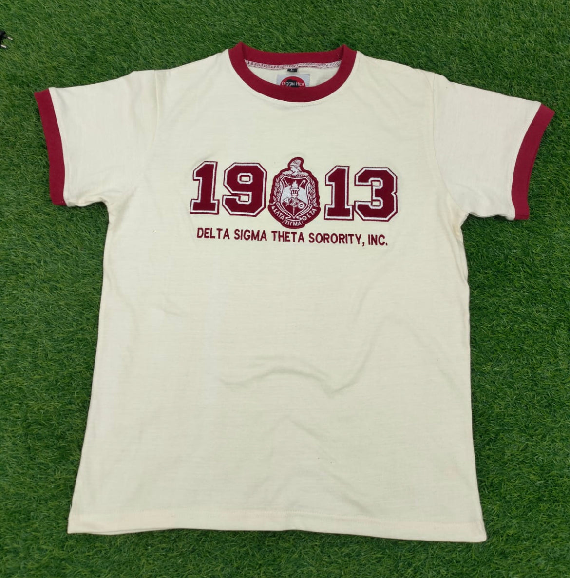 1913  Crimson and Cream-Crest DST premium T shirt