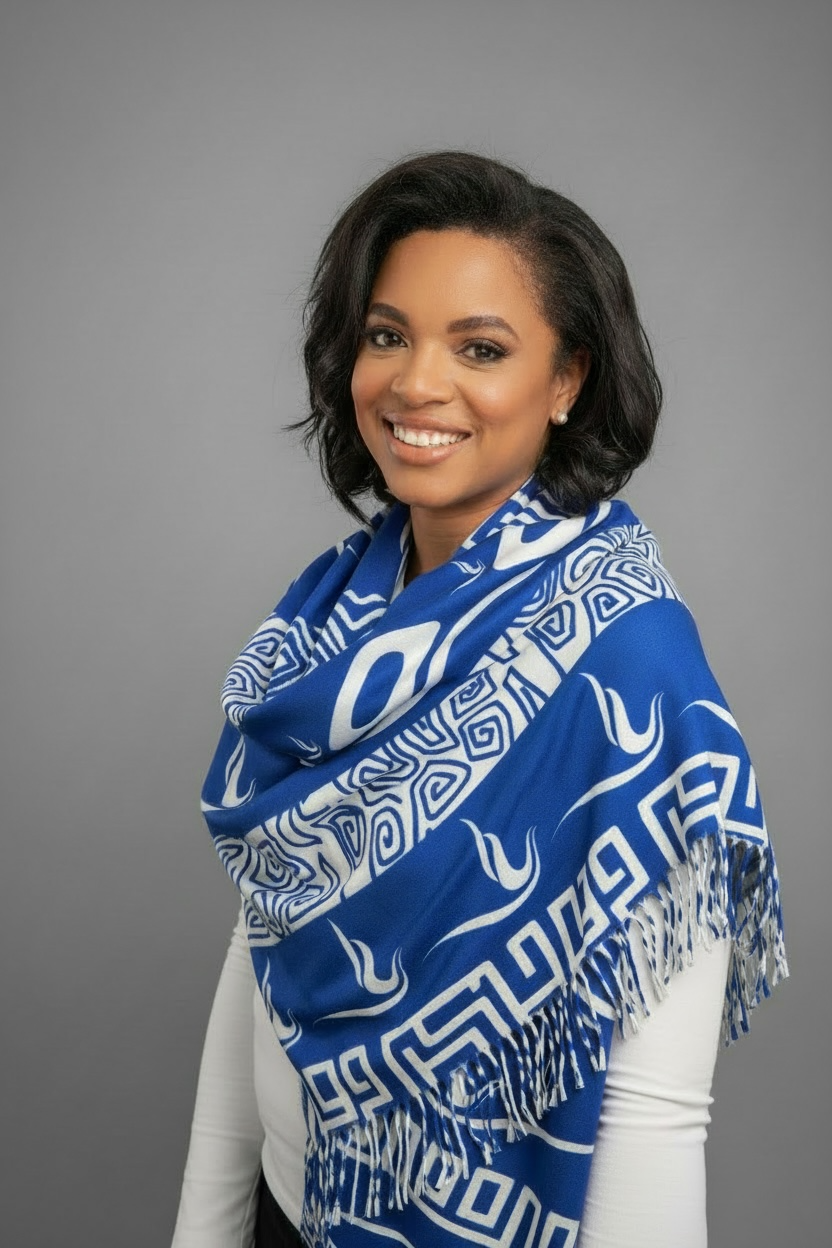 Zeta Phi Beta- inspired shawl