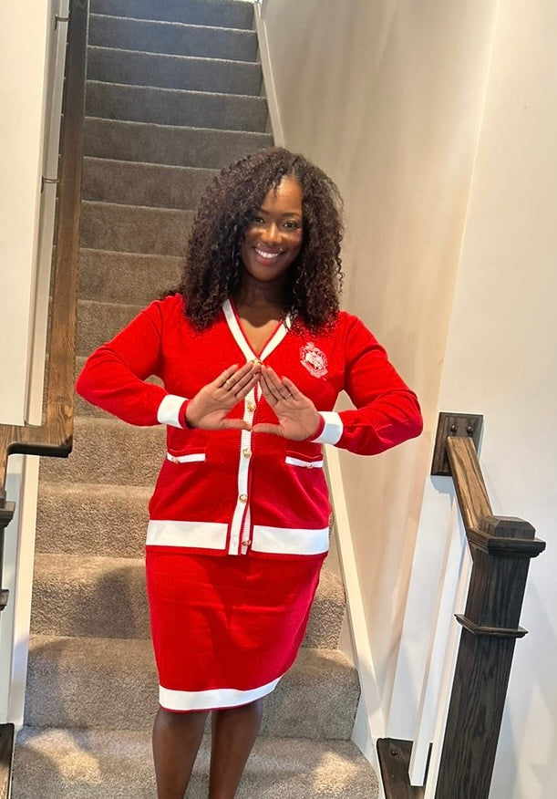 Delta Sigma Theta Cardigan Set