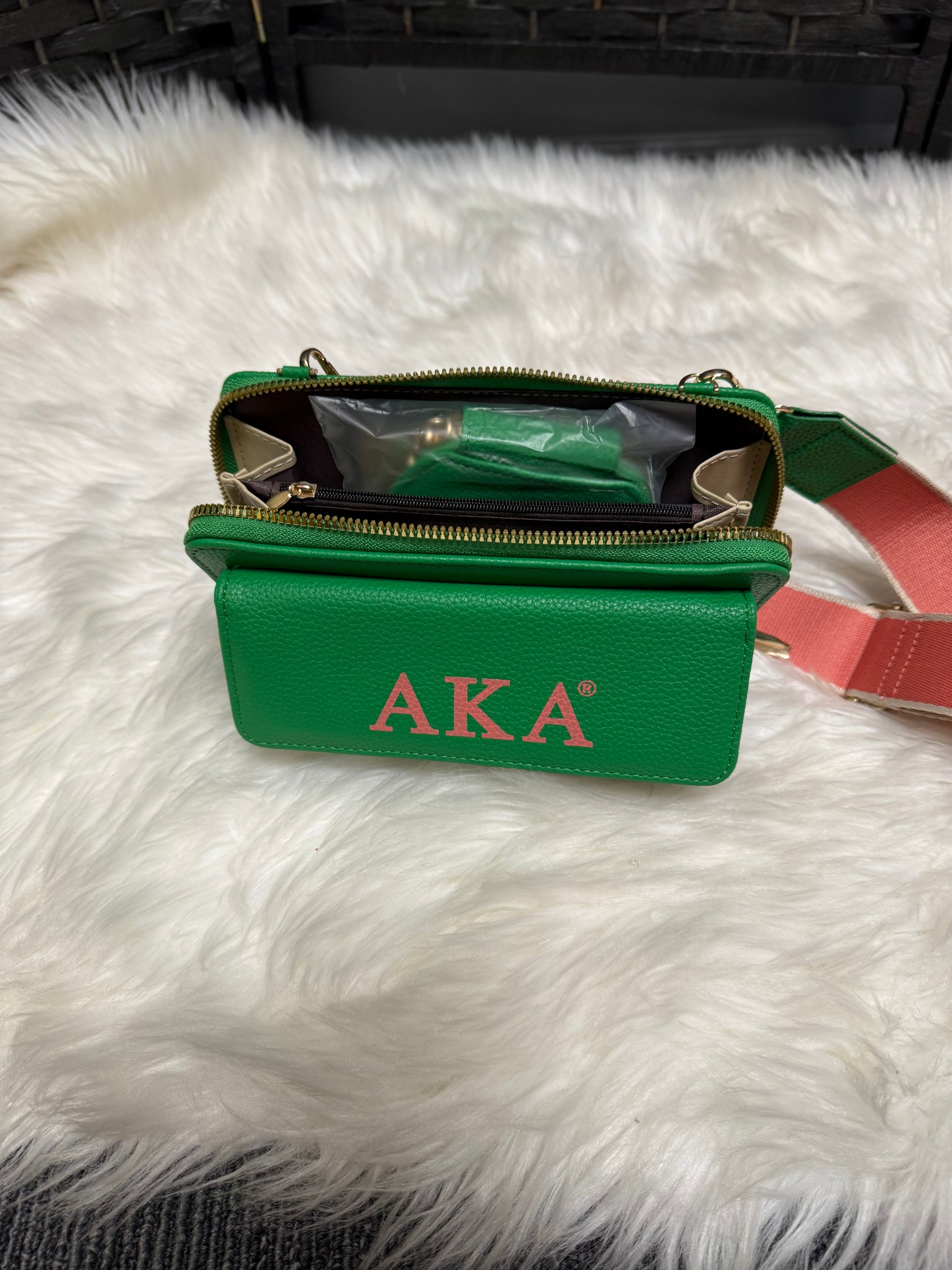 Alpha Kappa Alpha (multiple compartment) crossbody