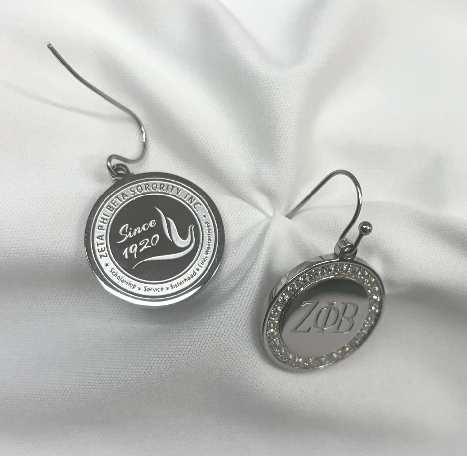 Zeta Phi Beta Earrings - Reversible