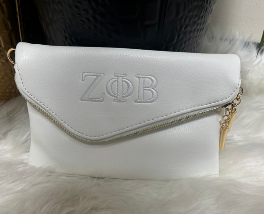 Zeta Phi Beta Foldover Clutch