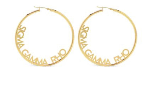 Sigma Gamma Rho Hoop Earrings