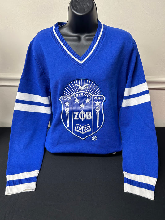 Zeta Phi Beta Embroidered Sweater