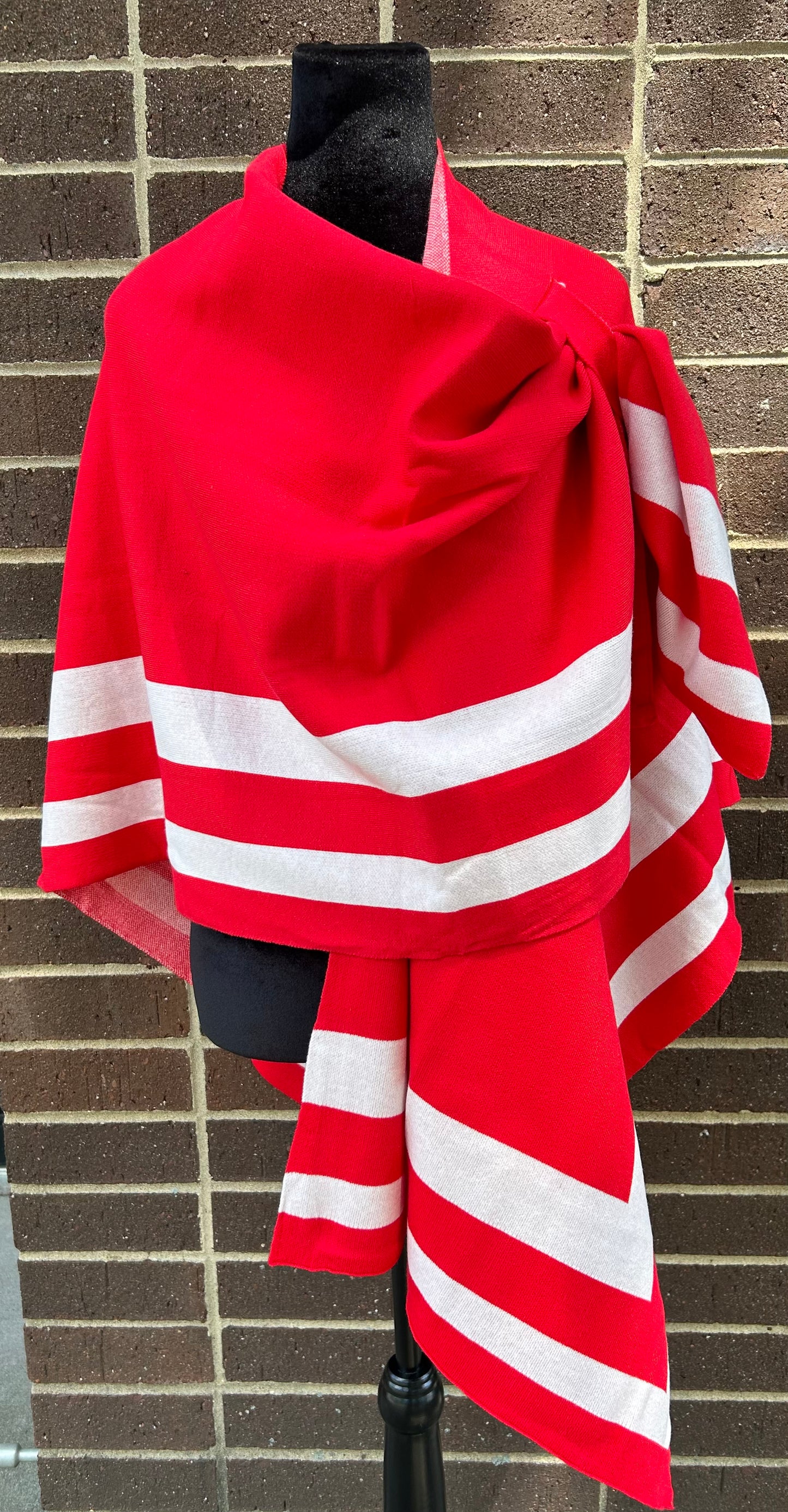 Red and White- Shawl