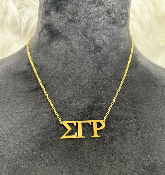 Geeek Letter Sigma Gamma Rho - Stainless Steel Necklace