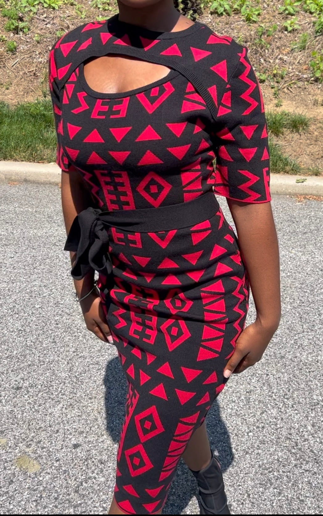 2.0 Ankara Style Knit Dress