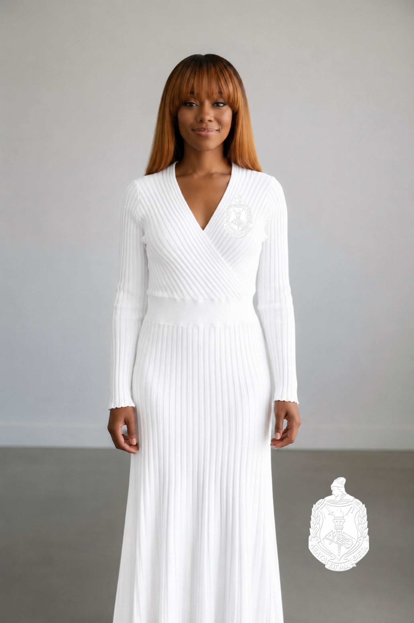 The Delta Crinkle Dress Delta WHITE- PRE - ORDER