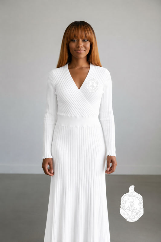 The Delta Crinkle Dress Delta WHITE- PRE - ORDER