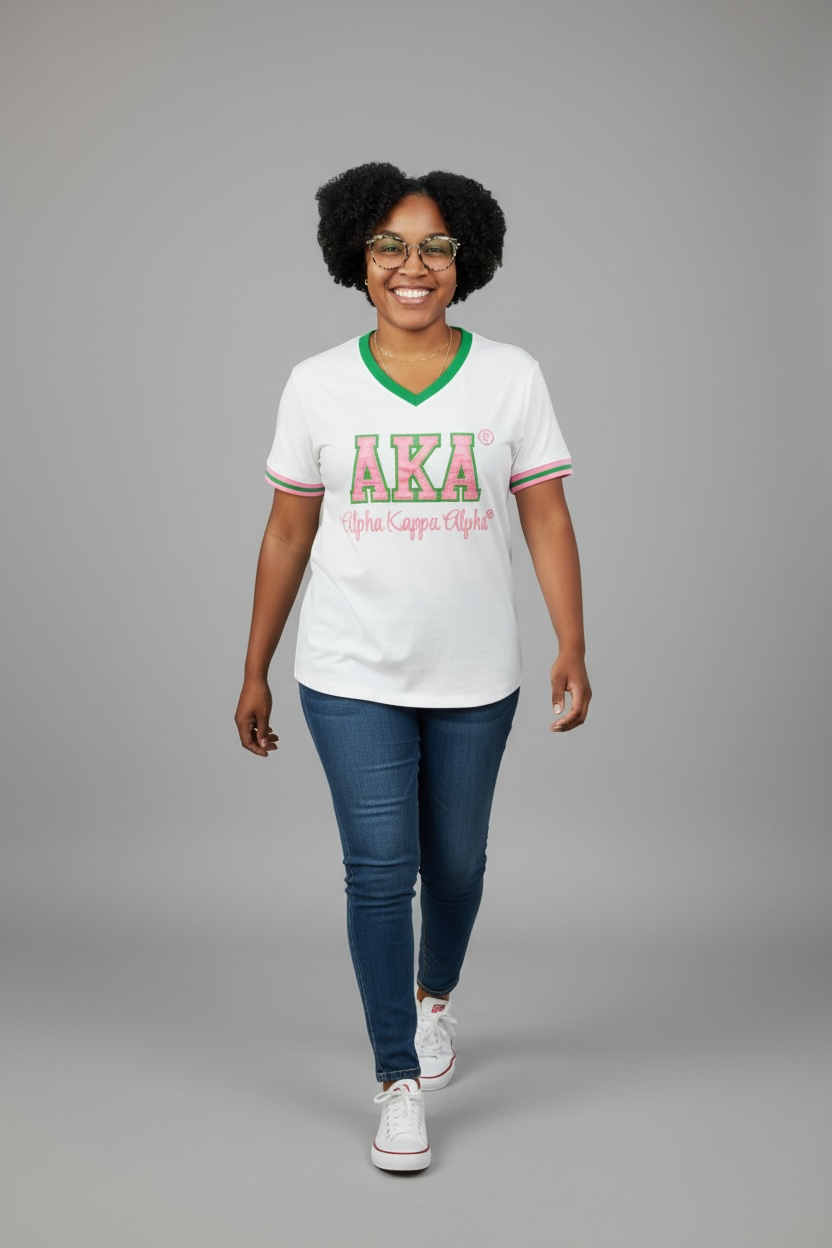 AKA- Embroidered Premium T-Shirt