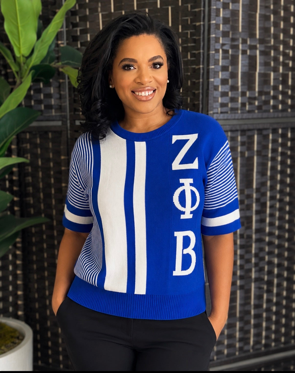 Zeta Phi Beta Knit Sweater